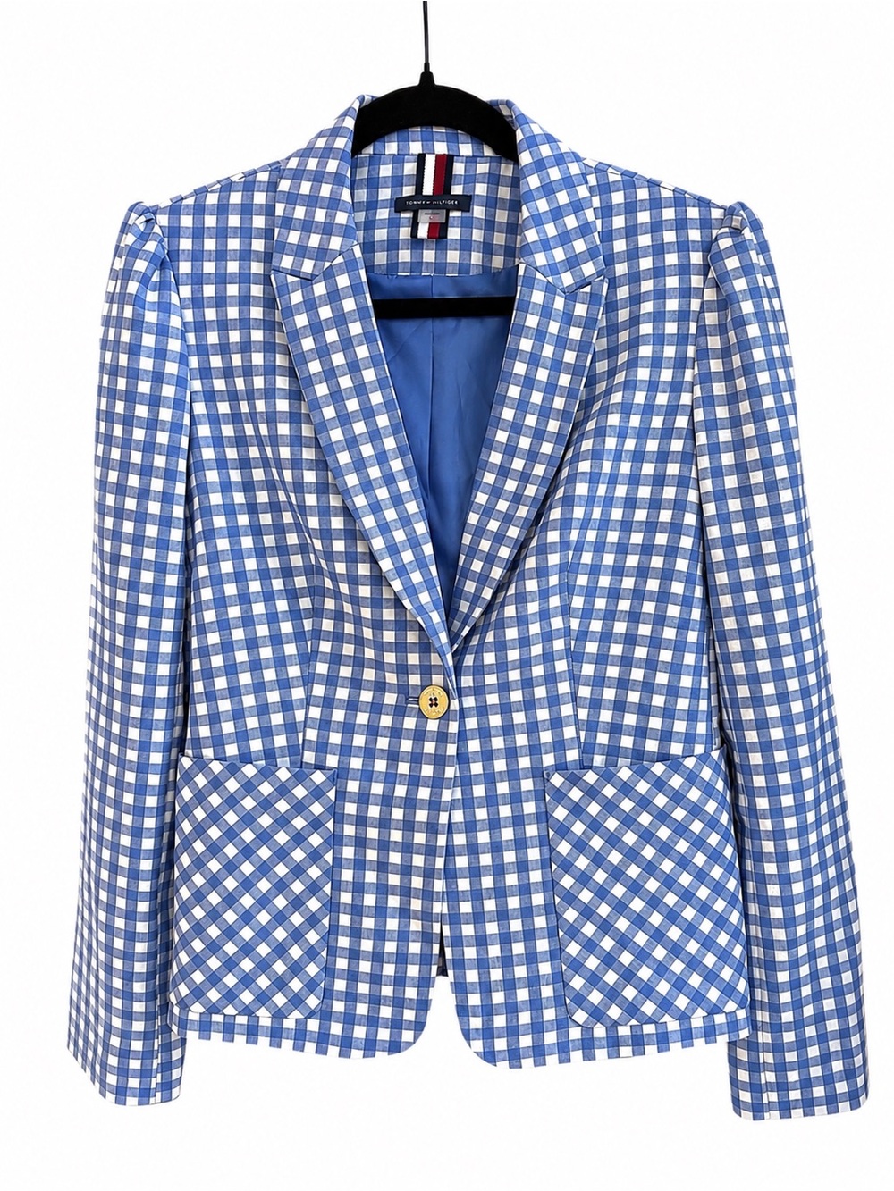 Tommy Hilfiger Blue Gingham Blazer
